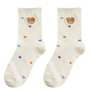 Cutie Embroidered Socks
