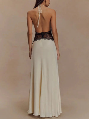 Halter Neck Backless Maxi Dress