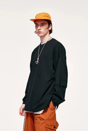 Pocket Layered Sweatshirt