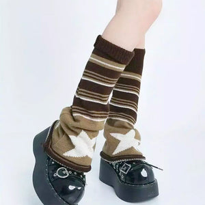 Star Striped Leg Warmers