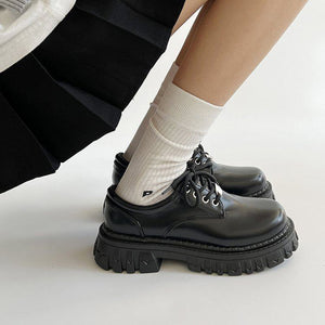 Dark Academia Chunky Platform Boots