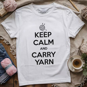 Keep Calm Carry Yarn T-shirt