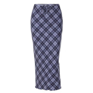 Campus Secrets Plaid Maxi Skirt