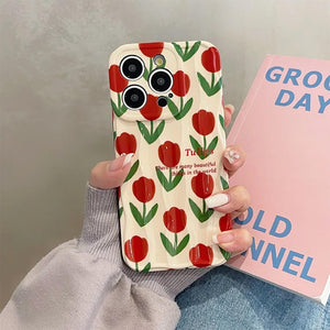 Red Tulips iPhone Case