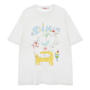 Whimsical Doodle Graphic Tee