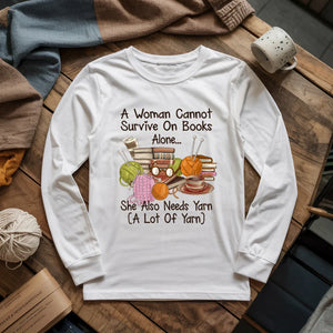 Books & Yarn Lover Long Sleeve T-shirt