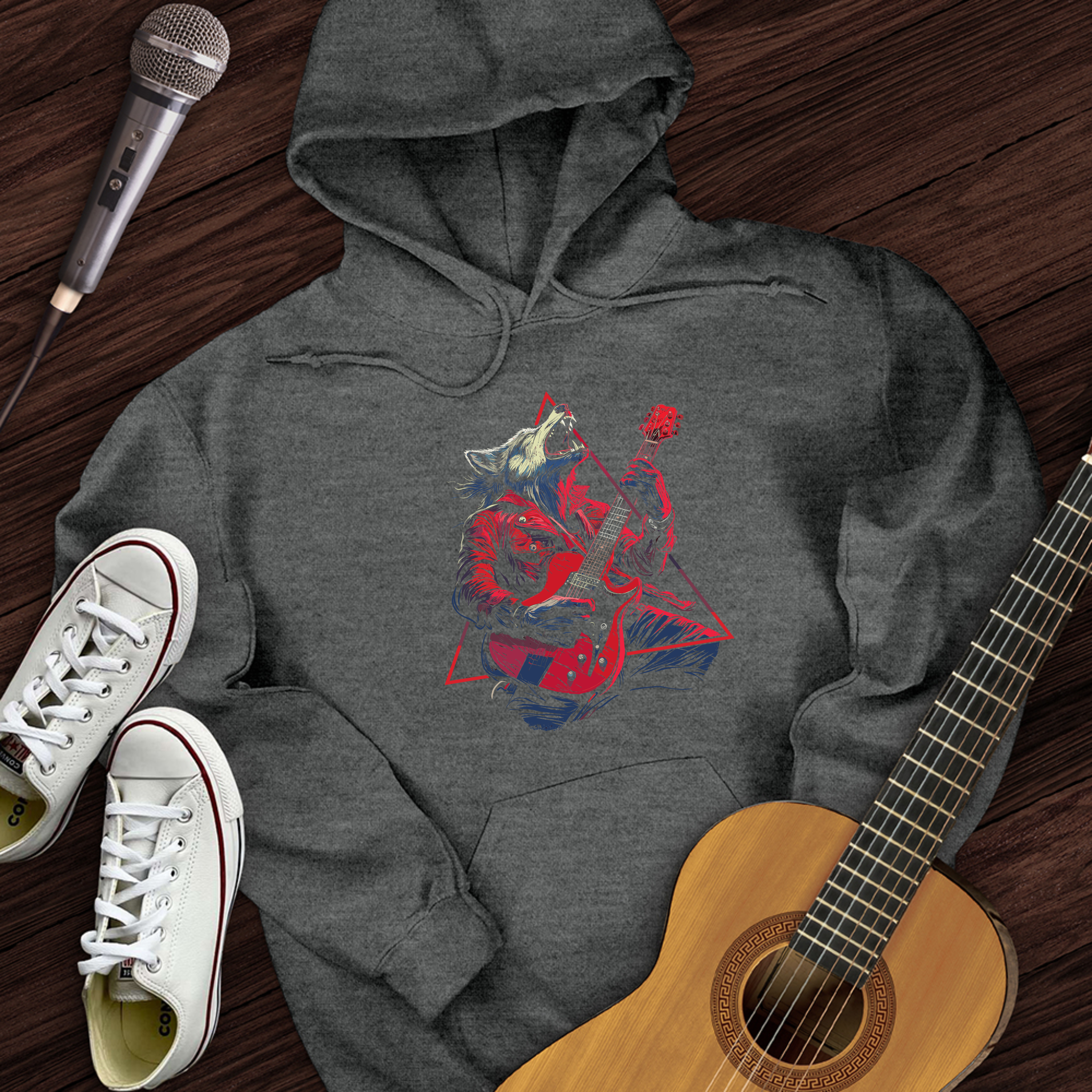 Fierce Wolf Guitar Hoodie