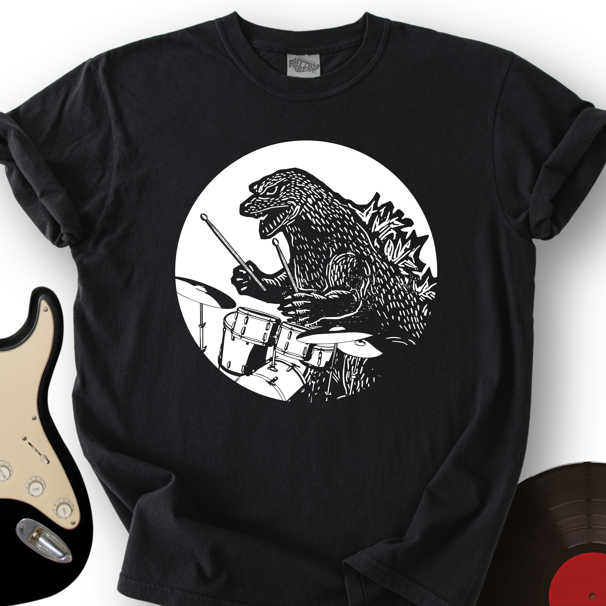 Dino Playing Drums T-Shirt