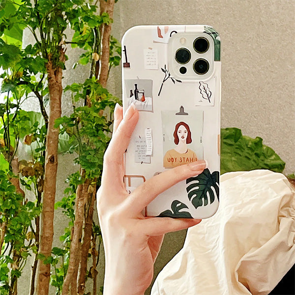 Artsy Aesthetic Girl iPhone Case
