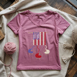America Wool Lady V-neck