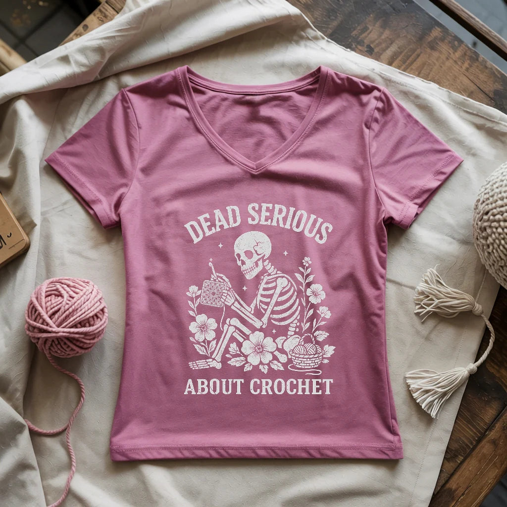 Serious About Crochet Lady V-neck
