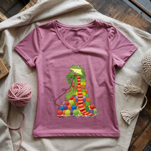 Yarn Frogging Lady V-neck