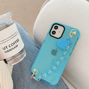 Blue Heart Chain iPhone Case