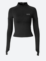 Bodycon Half Zip-Up Top