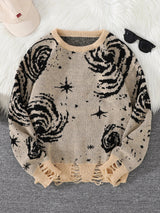 Distressed Pullover Sweater