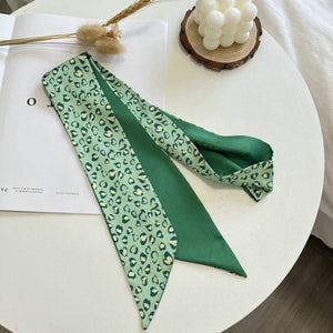Green Satin Scarf