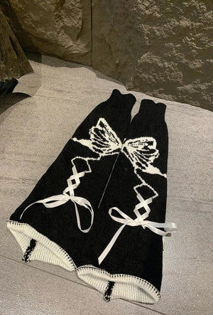 Grunge Butterfly Lace Up Leg Warmers