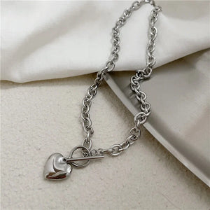 Heart Toggle Clasp Necklace