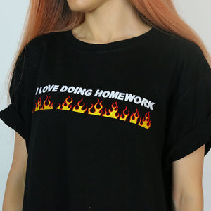 Love Doing Homework Tee, Size S