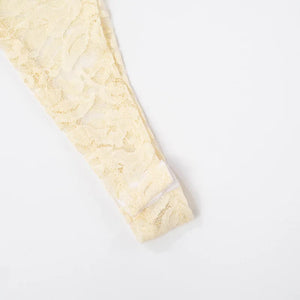 Lace Top & Bodysuit Two Piece Set