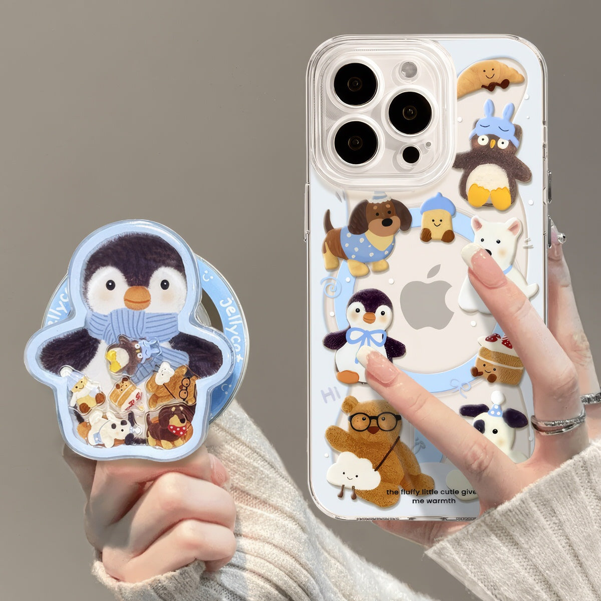 Penguin iPhone Case & Grip Set