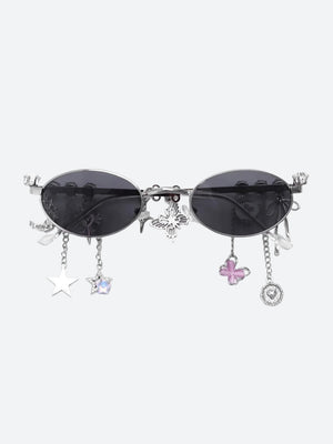 Rhinestone Oval Glasses