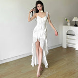 Ruffled Mullet Mini Dress