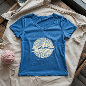 Christmas Yarn Night Lady V-neck