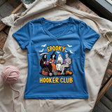 Spooky Crochet Club Lady V-neck