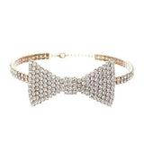 Y2K Style Rhinestone Bow Necklace