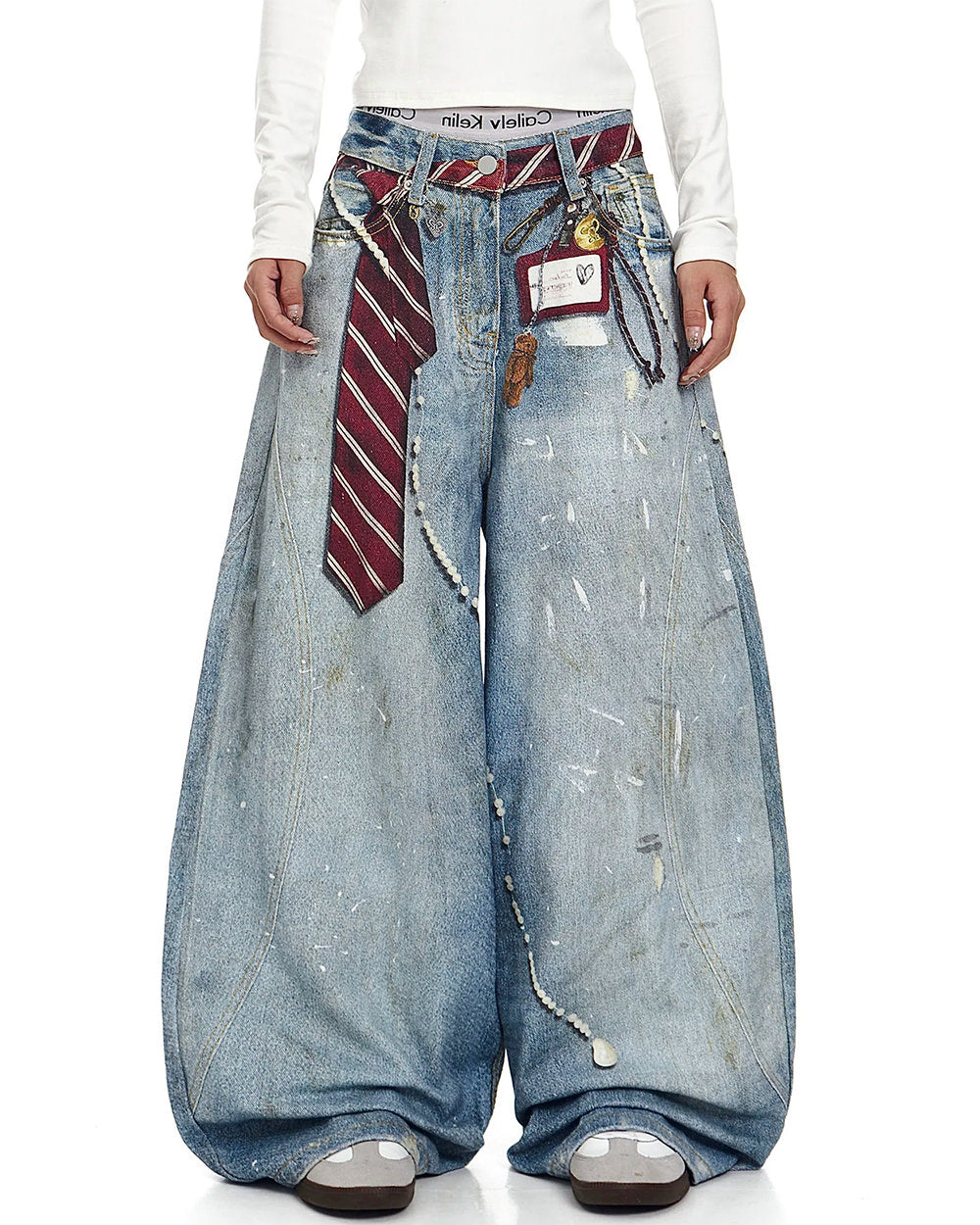 Social Rebel Layered Baggy Jeans