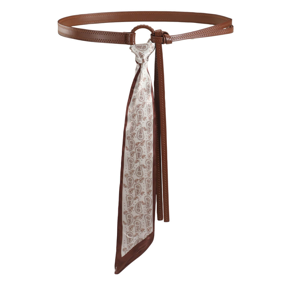 Indie Kid Patchwork Silk Tie Belt