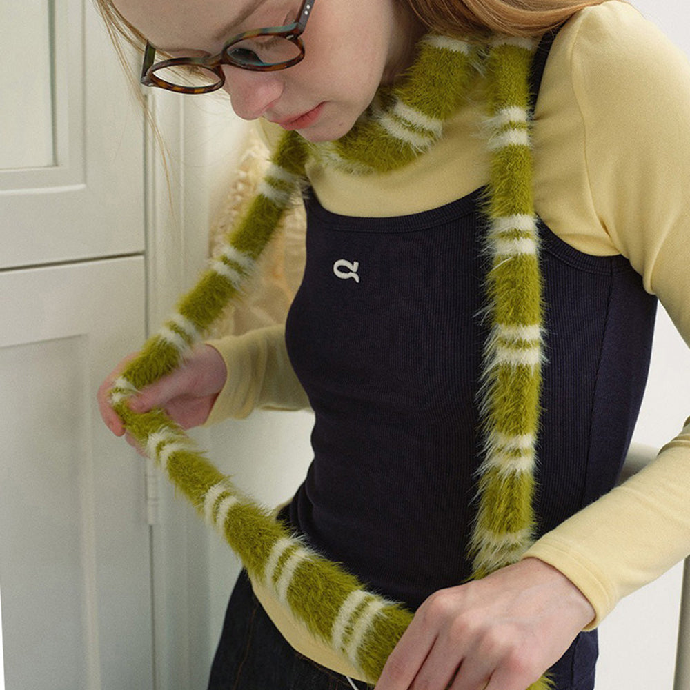 Teen Craft Striped Skinny Scarf