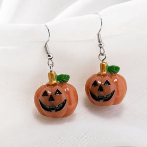 Angry Pumpkin Earrings