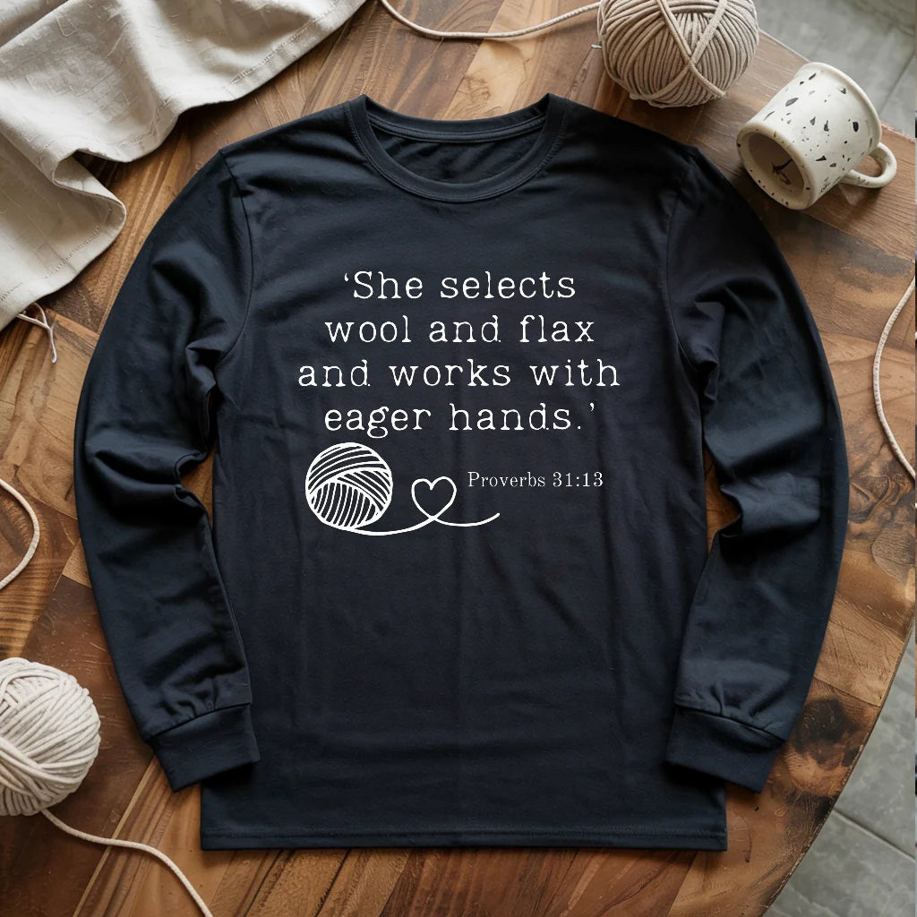 Crochet In Bible Long Sleeve T-shirt