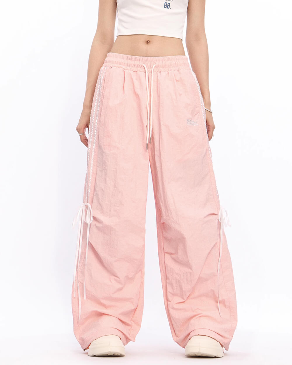 Blokette Side Stripe Wide-Leg Trousers