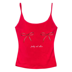 Y2K Bows Skinny Tank Top