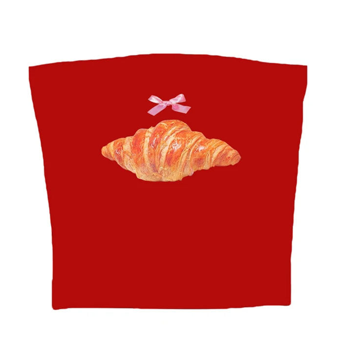 Croissant Print Tube Top