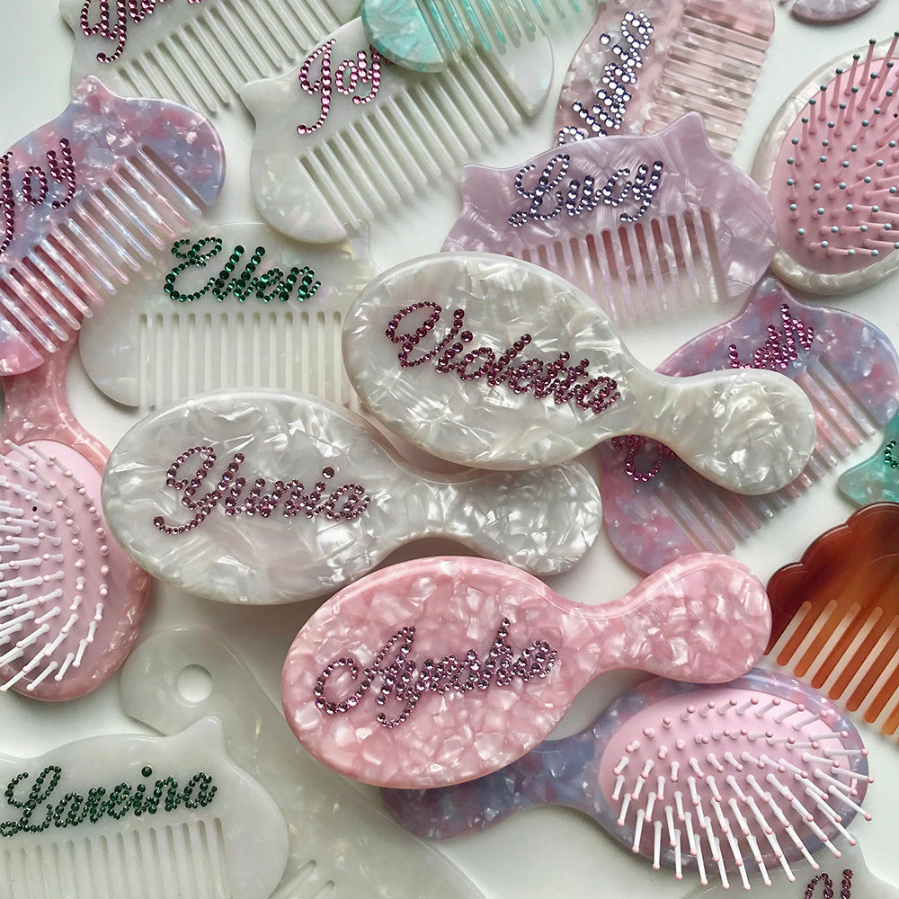 Customizable Y2K Rhinestone Hair Brush