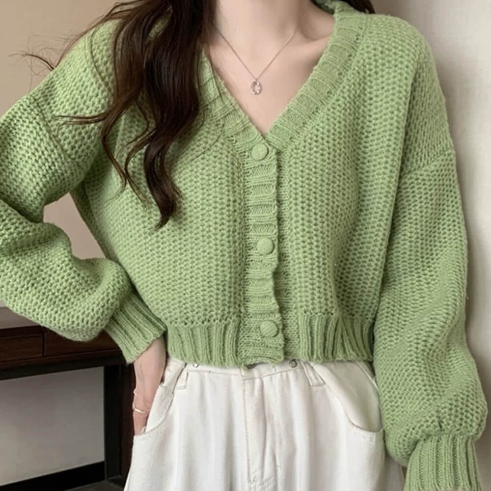 Danish Pastel Cropped Cardigan