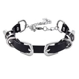 Double Buckle Vegan Leather Choker
