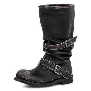 Dusty Road Mid-Calf Buckle Boots