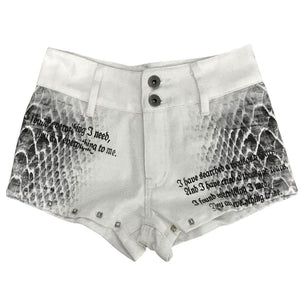 Emo Phase Denim Mini Shorts