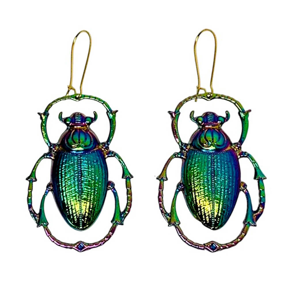 Fairycore Beetle Earrings