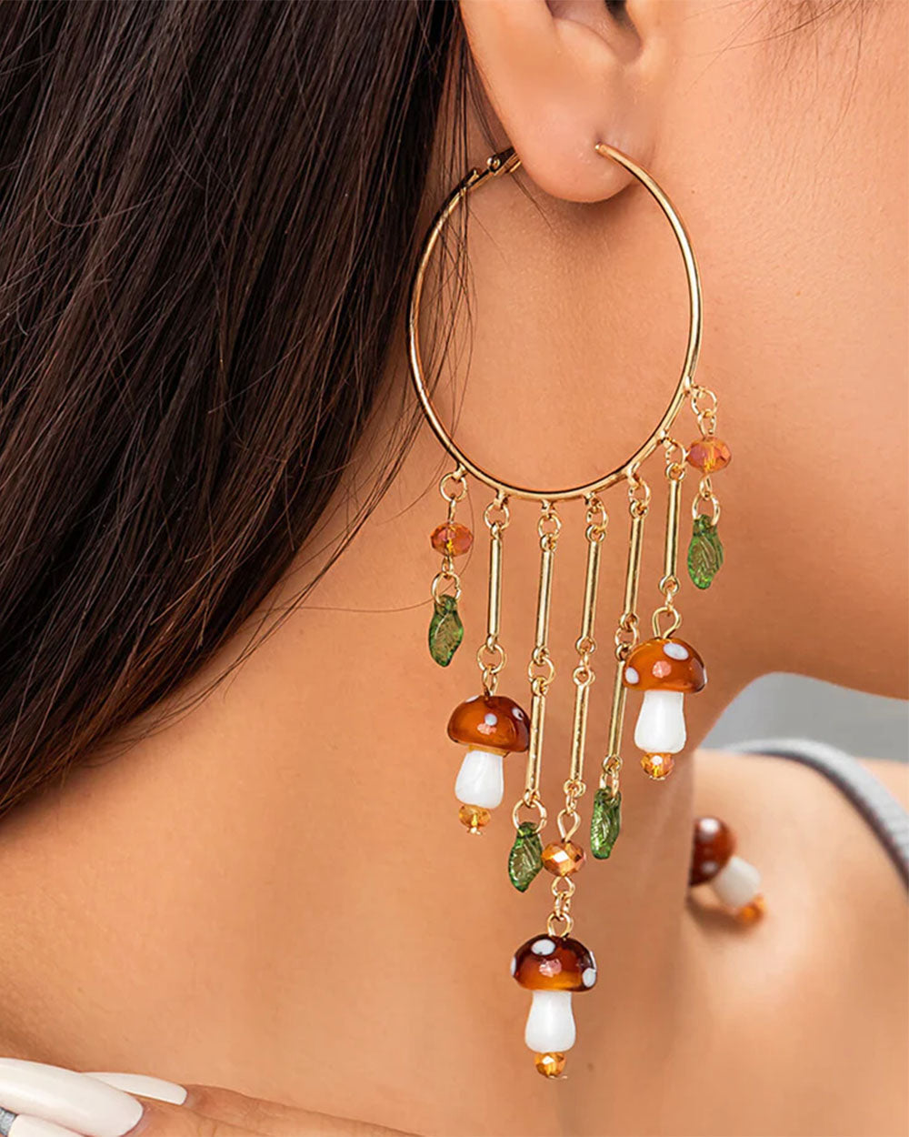 Fairycore Mushroom Earrings