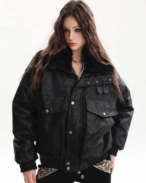 Drama Alert Faux Fur Aviator Jacket
