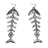 Fishbone Drop Earrings