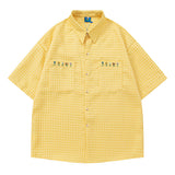 Floral Embroidery Gingham Shirt