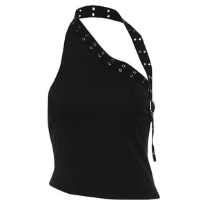 Grunge Asymmetric Top & Mini Shorts Co-Ord