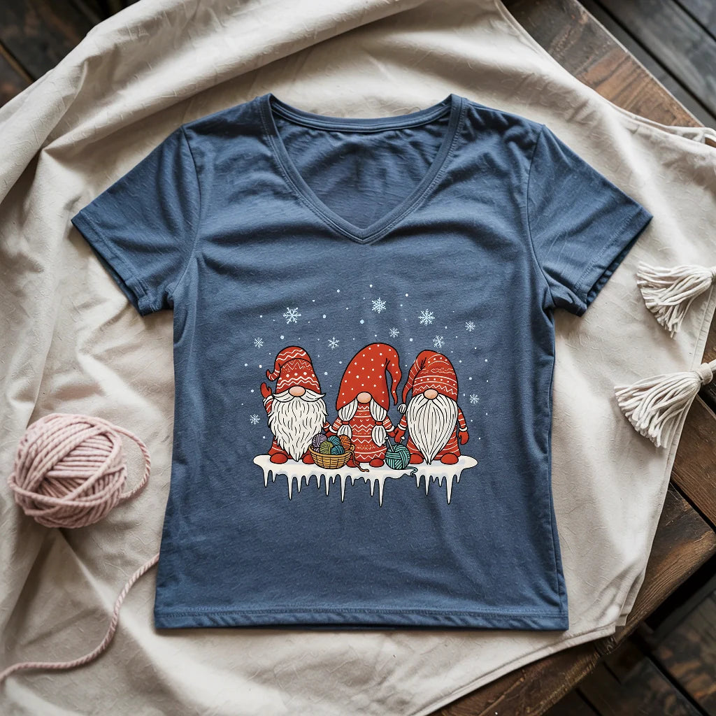 Three Knitty Gnomes Lady V-neck